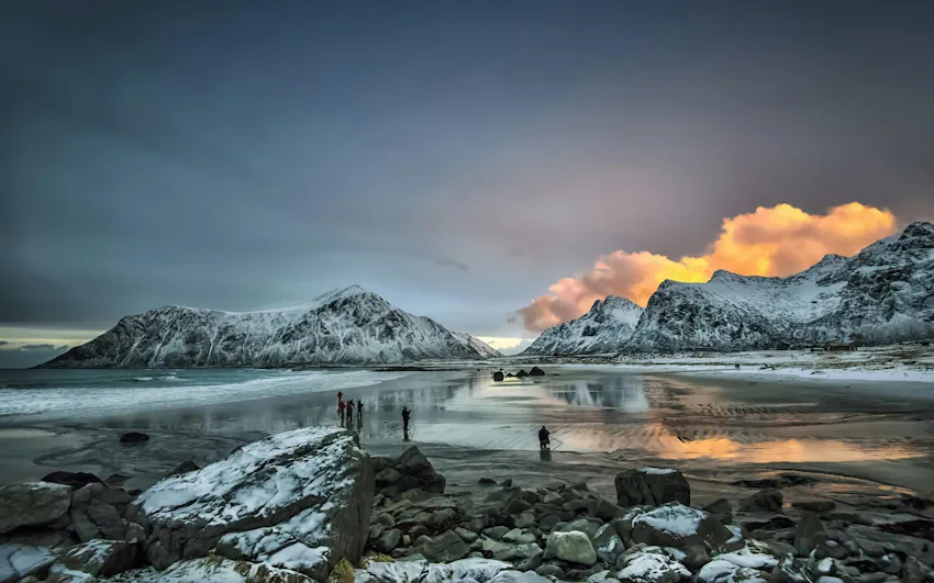Flakstad, lofoten, norge