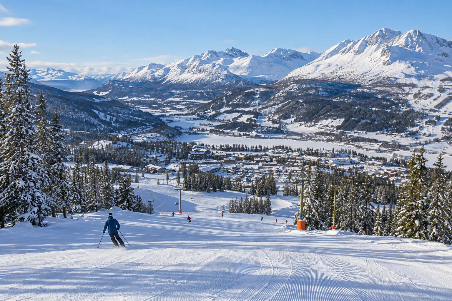 Hemsedal: skidåkning, pistkarta, boende och snödjup